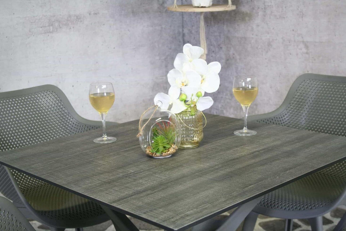 Sens garden table jasper 80x80cm dark gray