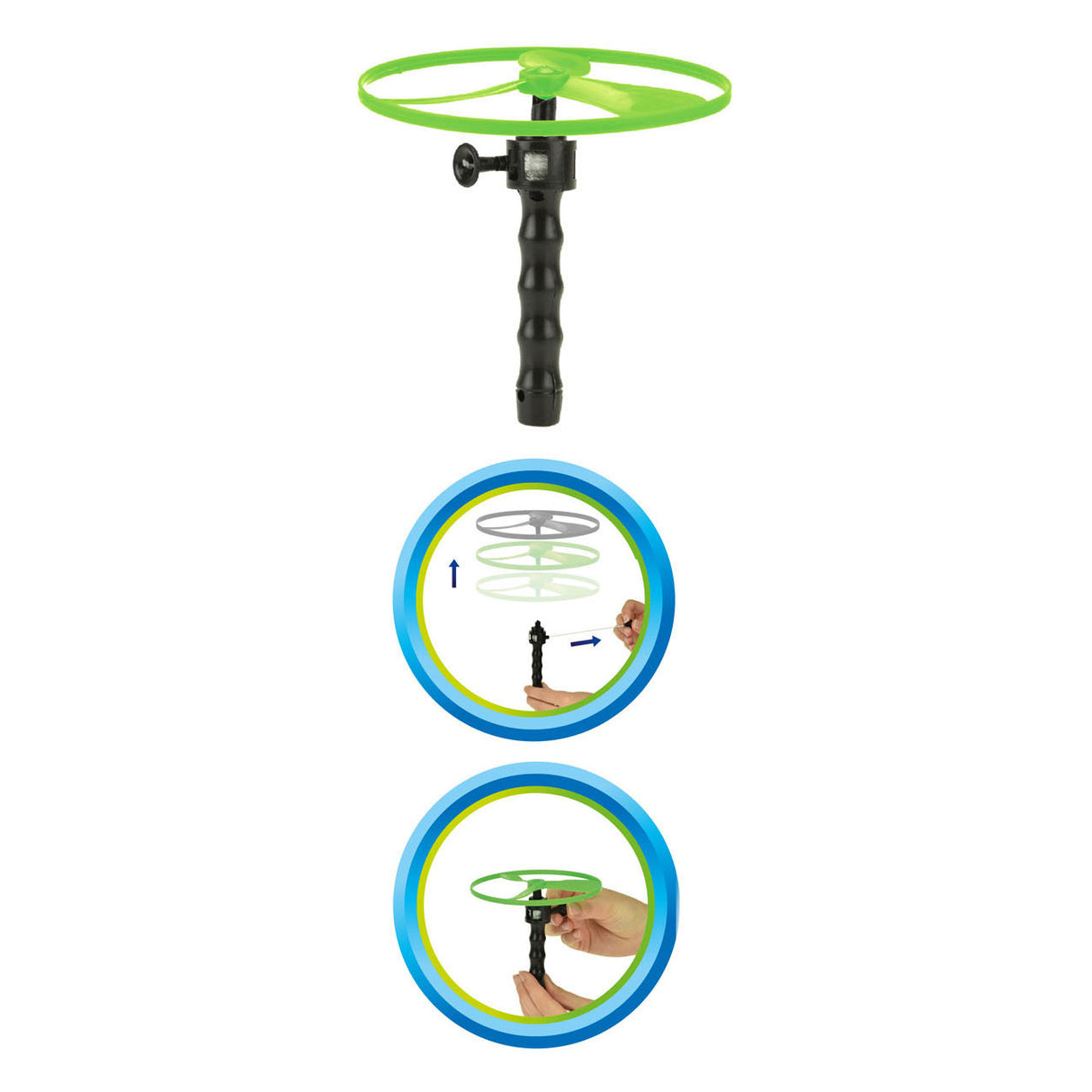Toi-toys flying discs air 12 cm green red 3-piece