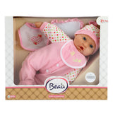 Beau Baby Babypop con bottiglia e bavaglini, 40 cm