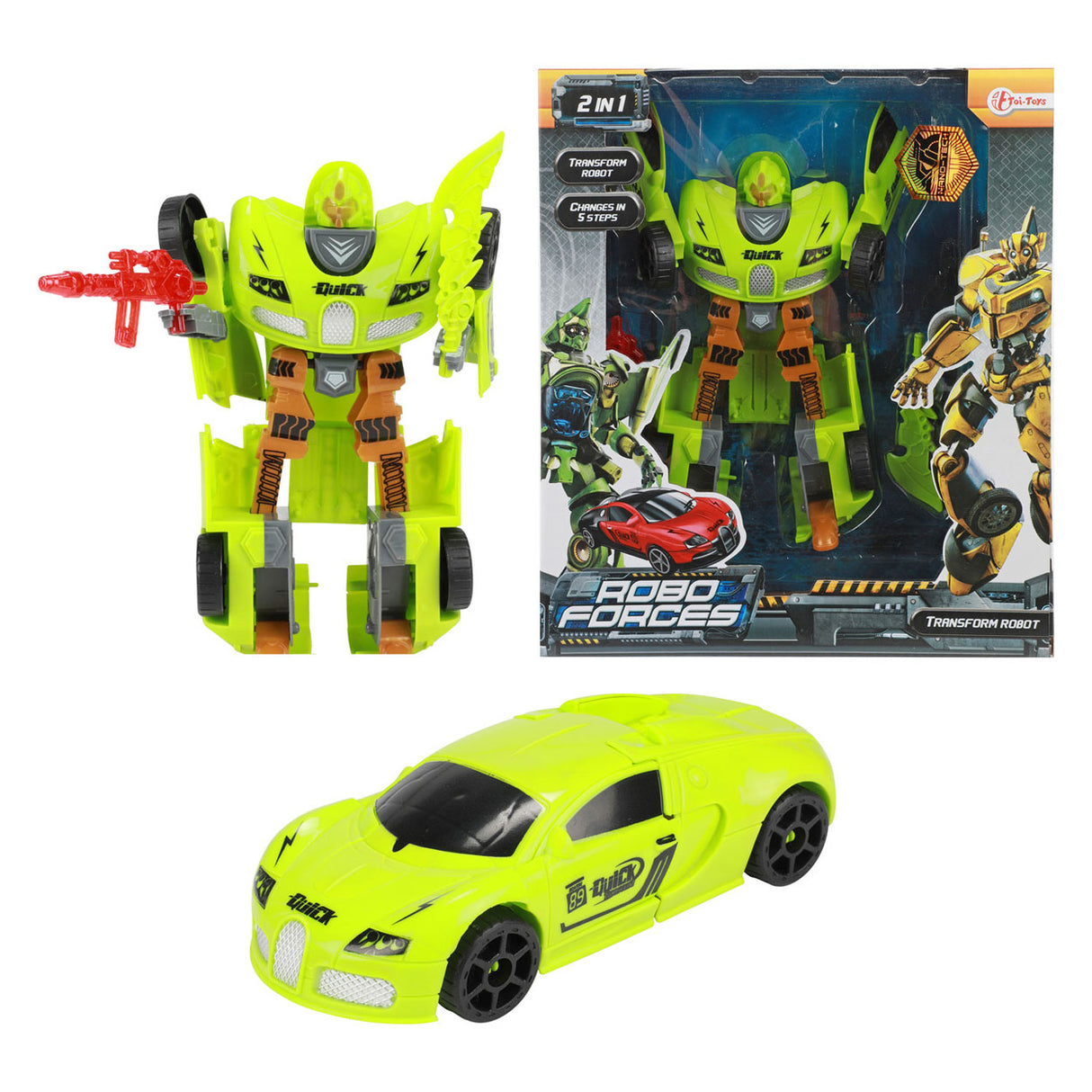 RoboForces Transform Auto Robot Green