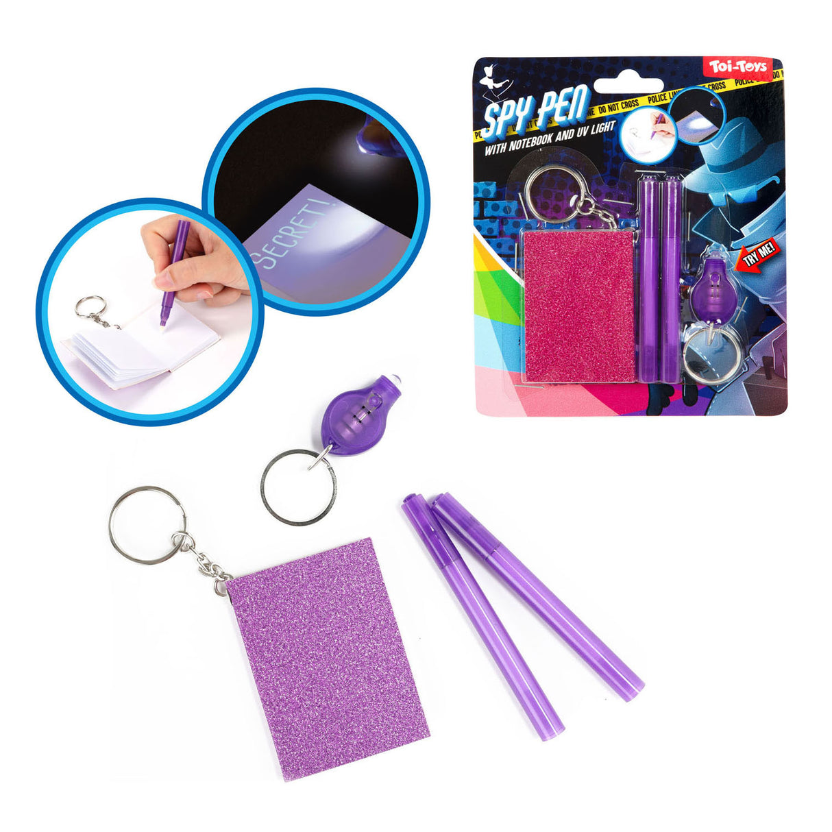 Toi-Toys notebook with UV lamp and secretary pen