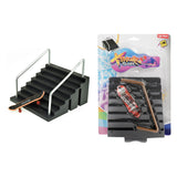 TOI-TOYS Finger-Skateboard avec escaliers, 4dlg.