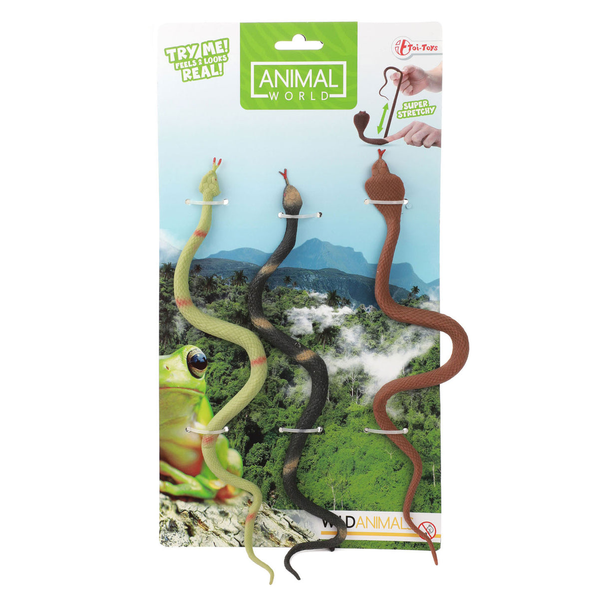 Toi-Toys lifelike snakes stretchable, 3st.