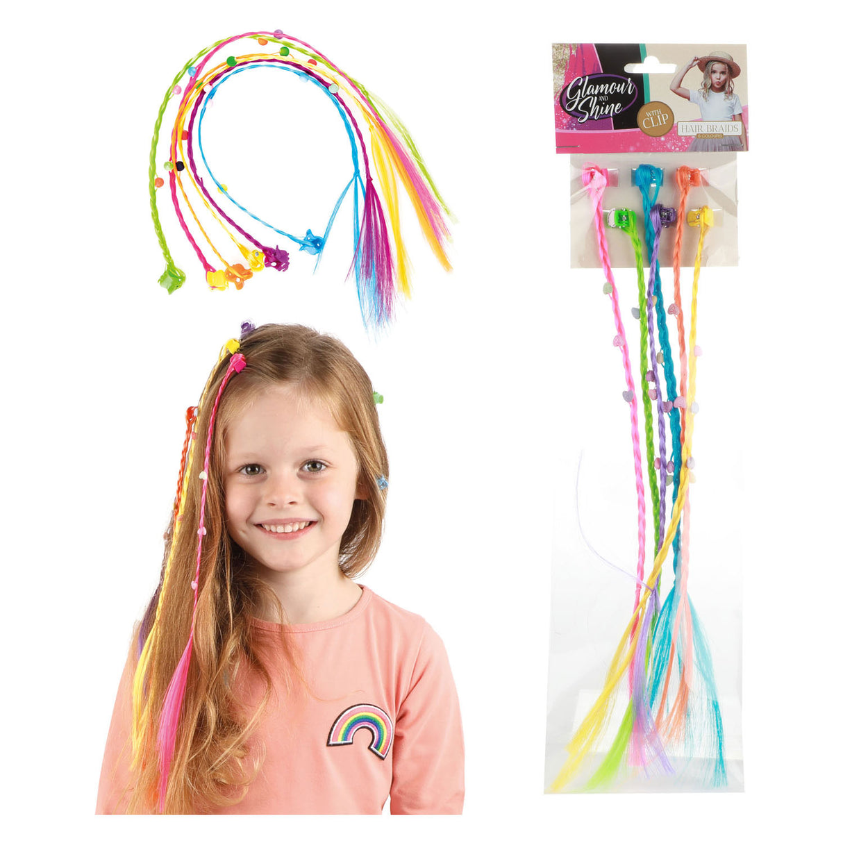 Toi-Toys Haarlok Haarclip mit Herzen, 6st.