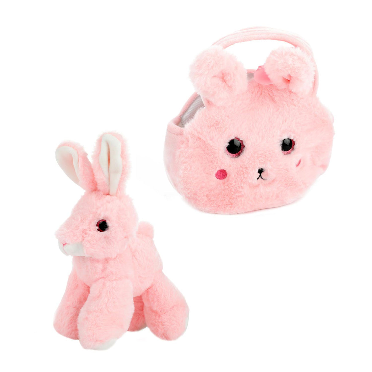 Animal câlin dans le sac à main en peluche - lapin