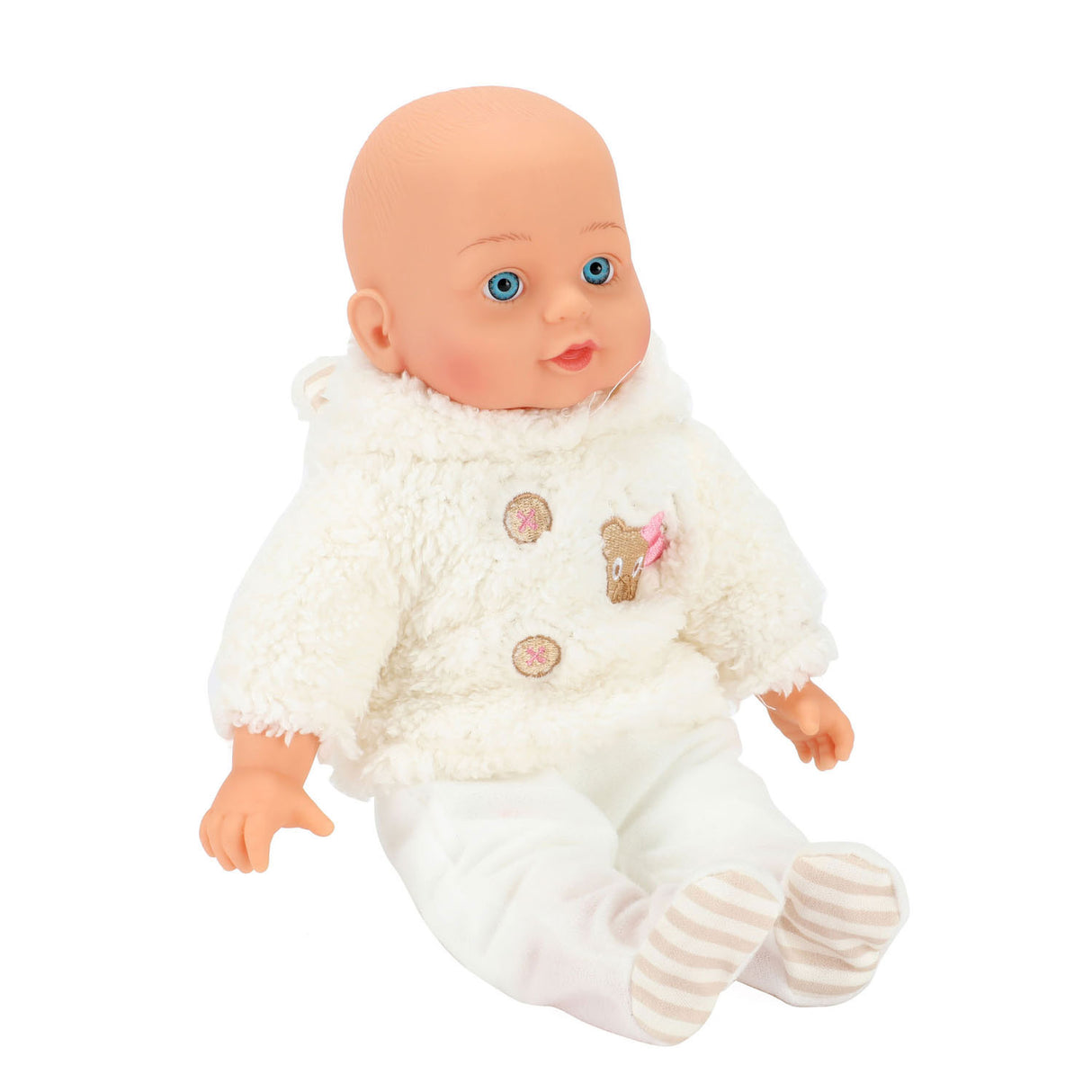 Beau Baby Babypop in Poppenzitje, 33cm