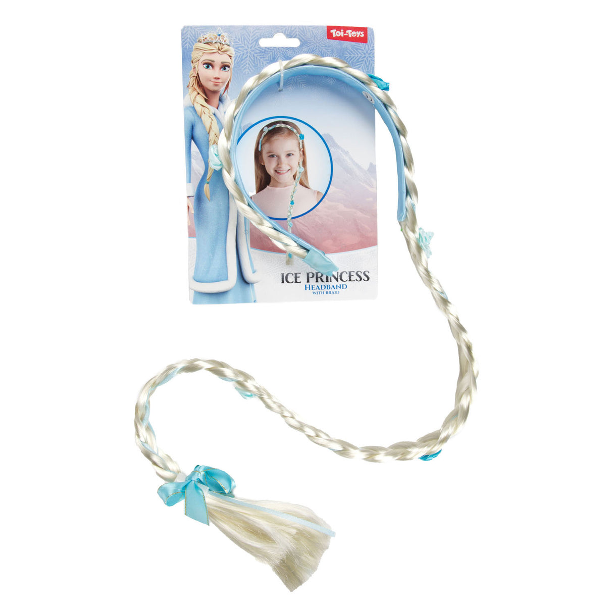 Toi-toys led diadem s dlouhou haarvlecht princeznou