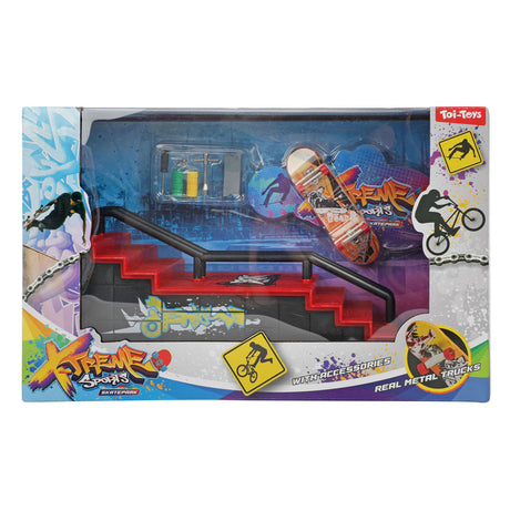 Skate de dedo Toi-toys ou bicicleta BMX com pista de skate