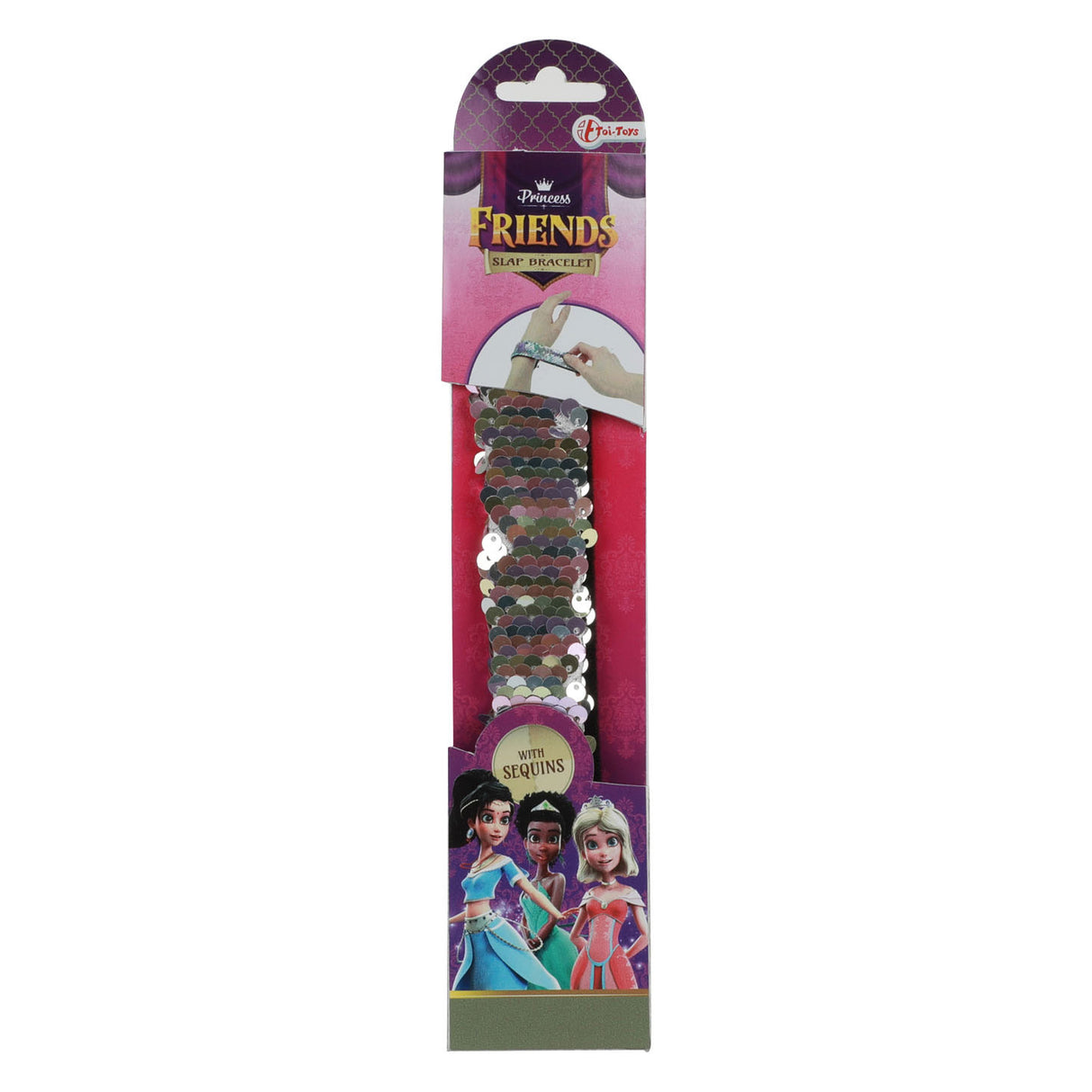 Toi-toys princess friends klaparmband met pailetten