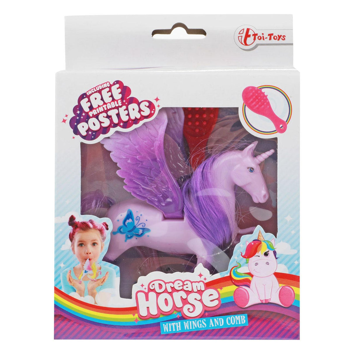 Traumpferd Unicorn Play Figur Pegasus mit Pinsel