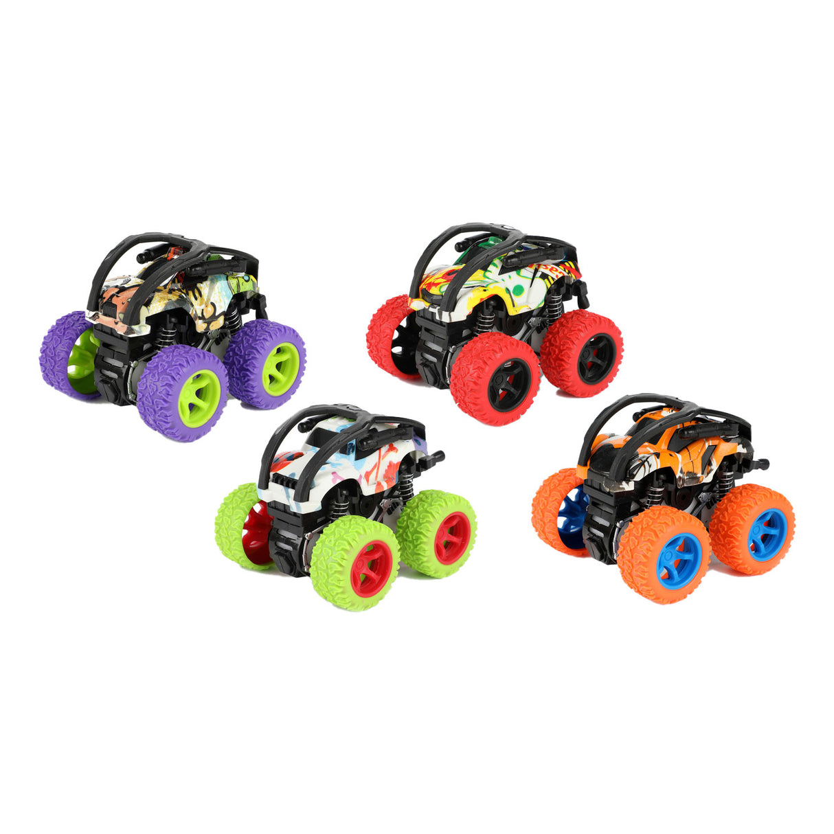 Toi-Toys Trucks Friction Monster Truck Flip Over