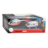 Helikopter trauma metalowego TOI-TOYS i pomarańczowy