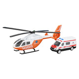 Helikopter trauma metalowego TOI-TOYS i pomarańczowy