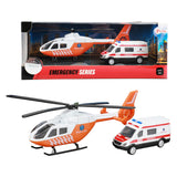 Helikopter trauma metalowego TOI-TOYS i pomarańczowy