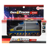 Cars trucks friction police van (de) with light and sound