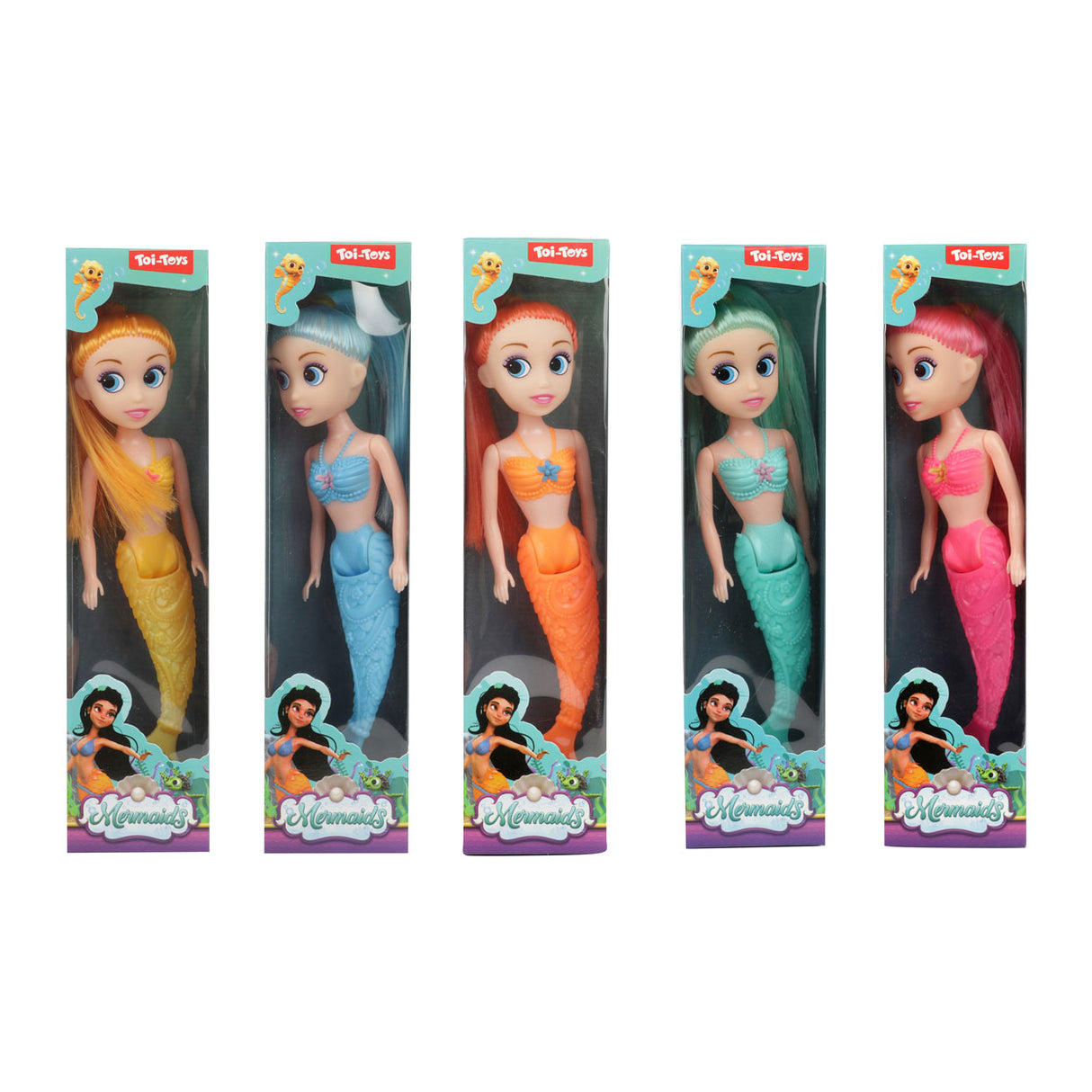 Toi-toys mermaids zeemeerminpop met buigbare staart, 18cm