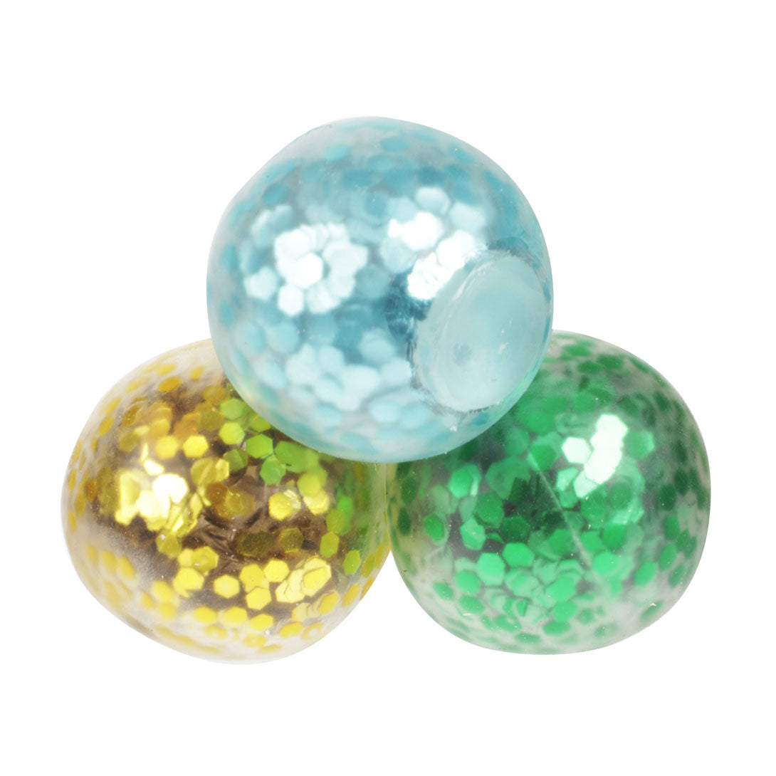 Toi-Toys window crawler squeeze balls Glitter, 3st.