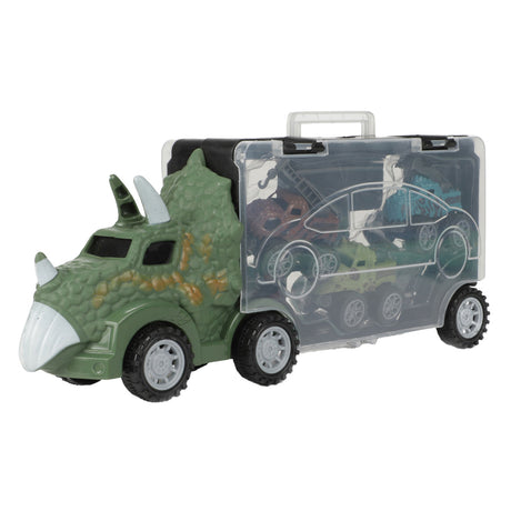 World of Dinosaurs Dino Camion mat 3 Pull-Back Autoen