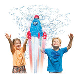 Splash water sprinkler with rocket launch