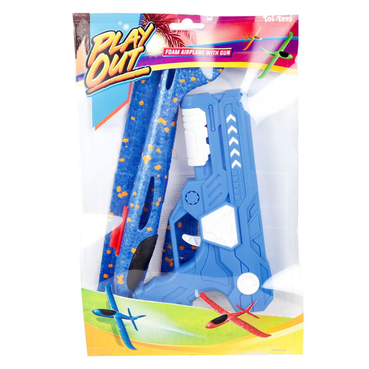 Toi-Toys Air Foam Plane med skjermingspistol, 24 cm