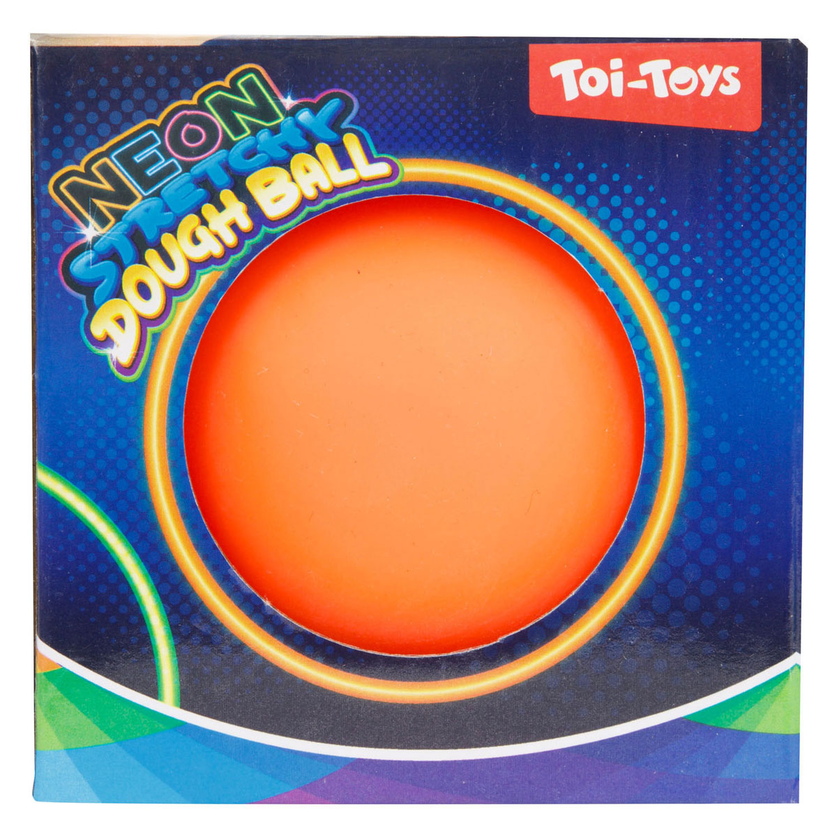 TOI TOYS Fun Kneedbal Neon, 10 cm