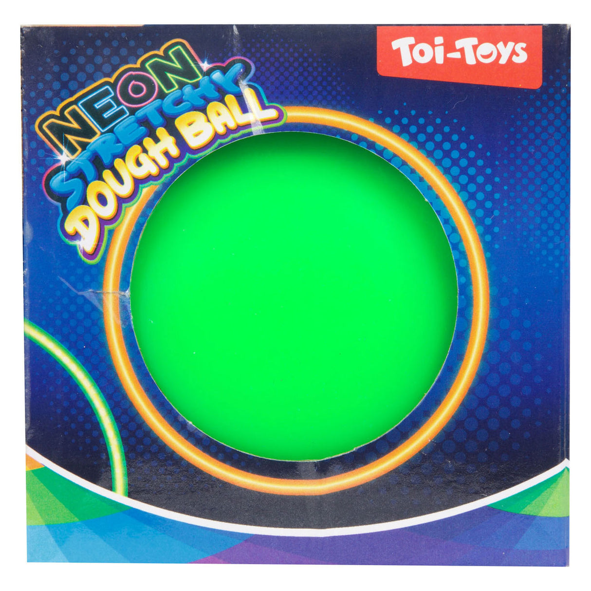 TOI TOYS Fun Kneedbal Neon, 10 cm