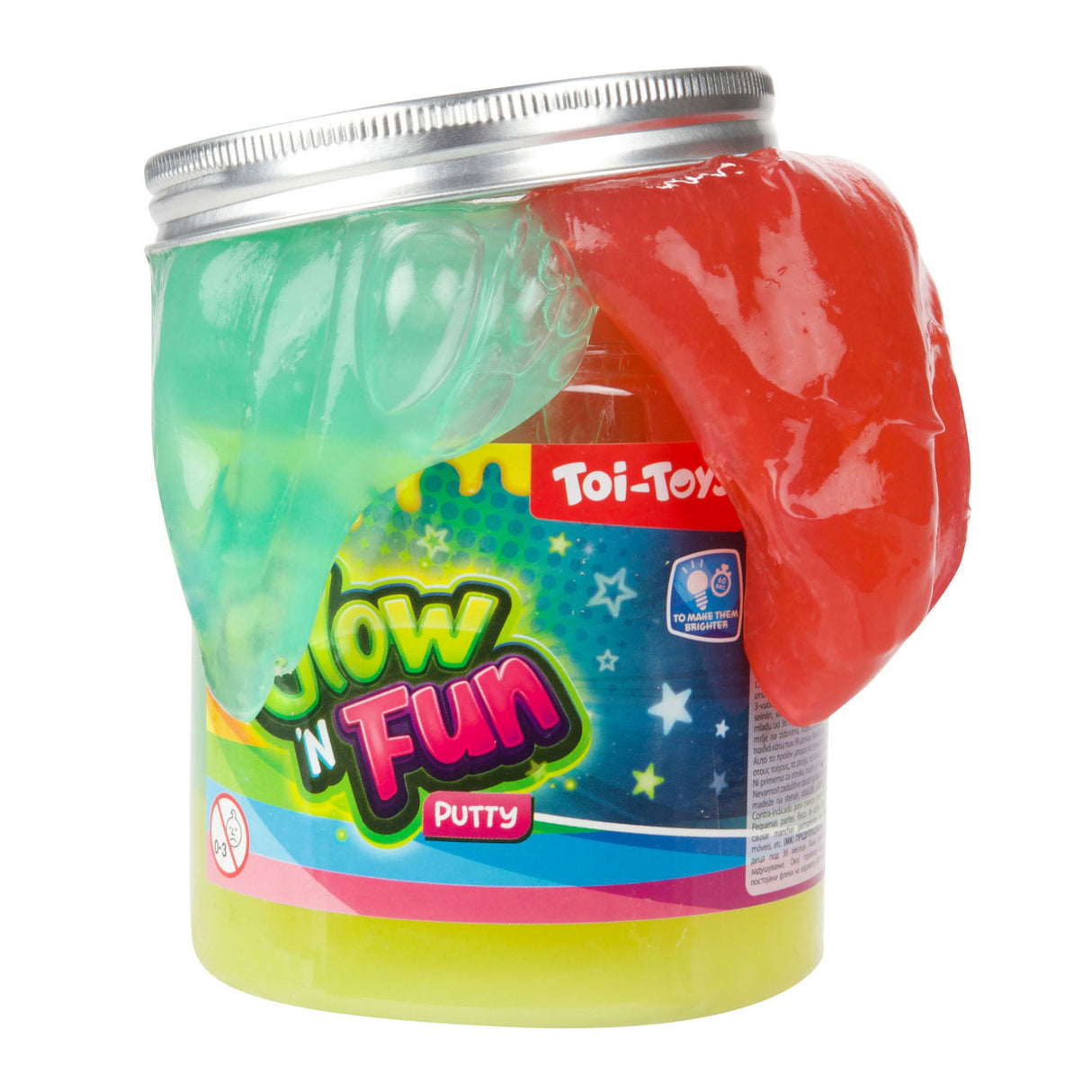 TOI-TOYS Glow n Fun Glow dans le mastic noir xl dans le pot