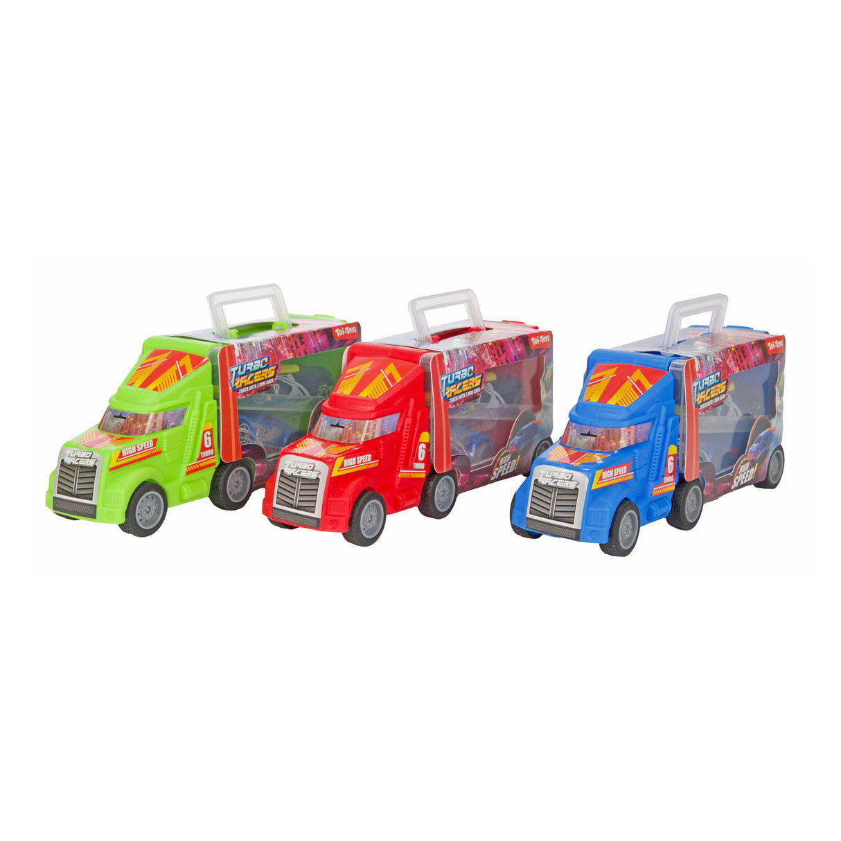 Toi-Toys Turbo Racers truck with racing cars, 3DLG.