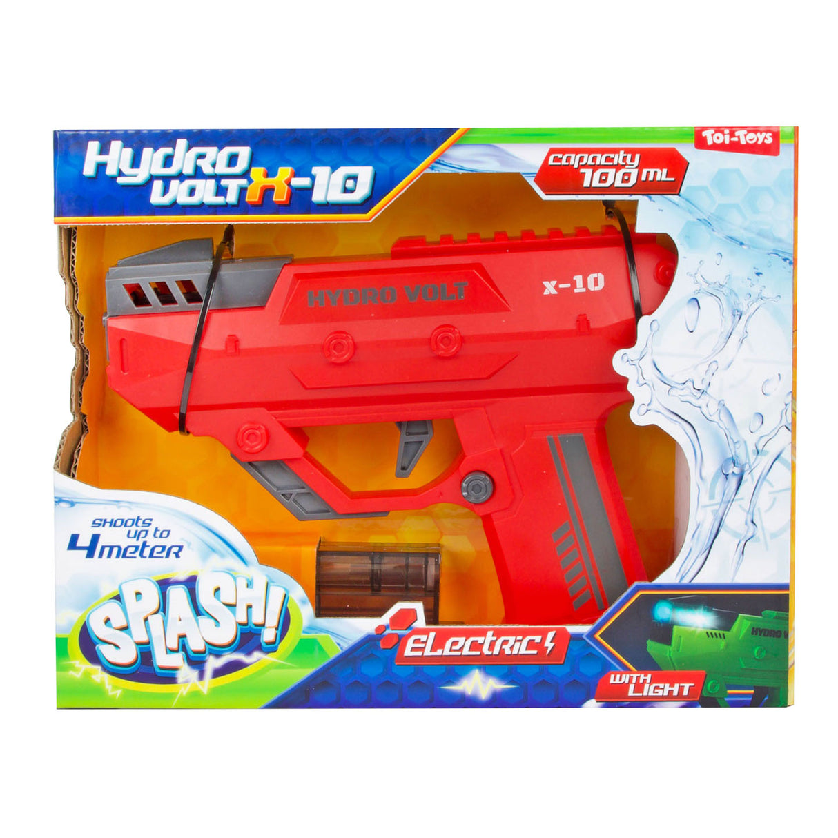 Splash Electric Water Gun val s svetlo zeleno rdečo