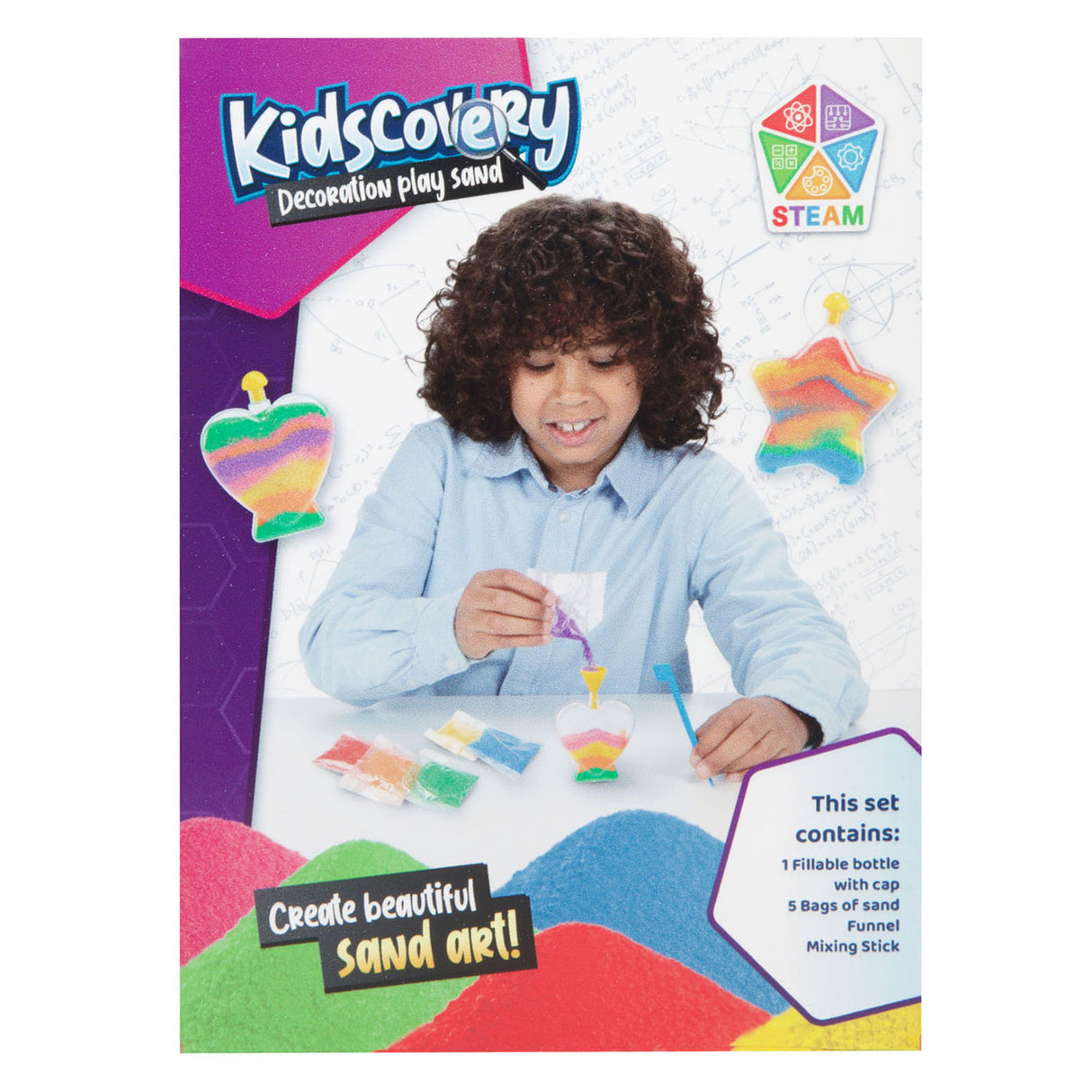 Kannercolit dekorativ Sand mat Fläsch Set