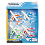 Toi-Toys Vehicool Pull Back Aircraft, 4st.