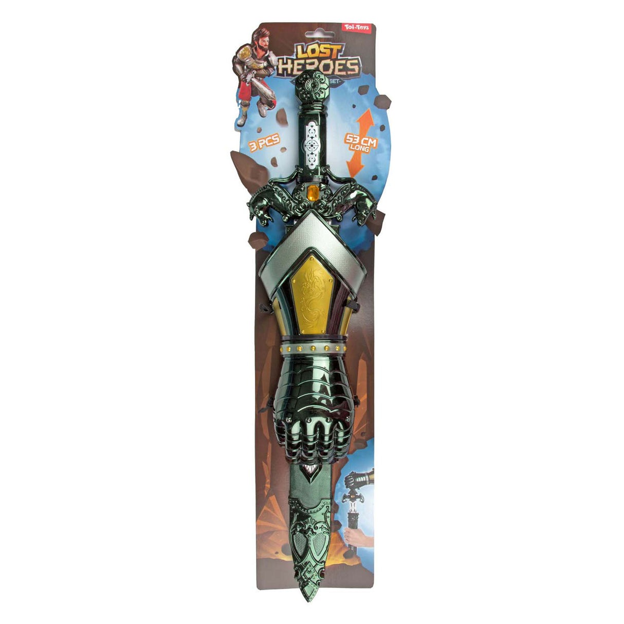 Toi-toys lost heroes verkleedset ridder met zwaard en hand, 53cm