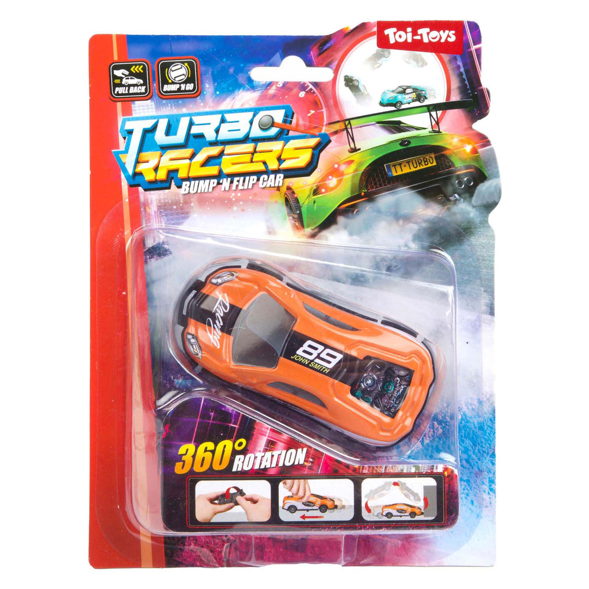 Toi-toys turbo racers stunt auto bump n flip