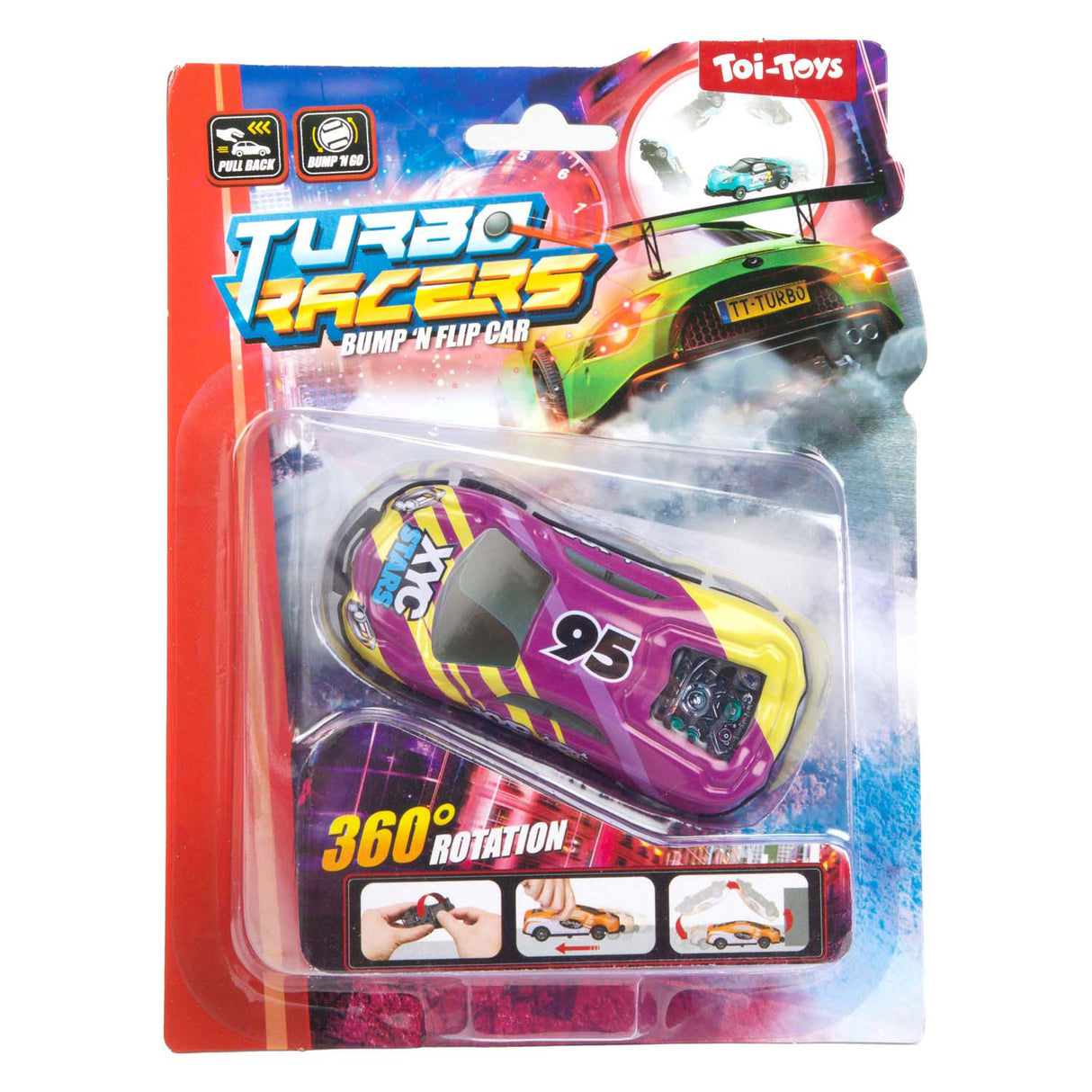 Toi-toys turbo racers stunt auto bump n flip