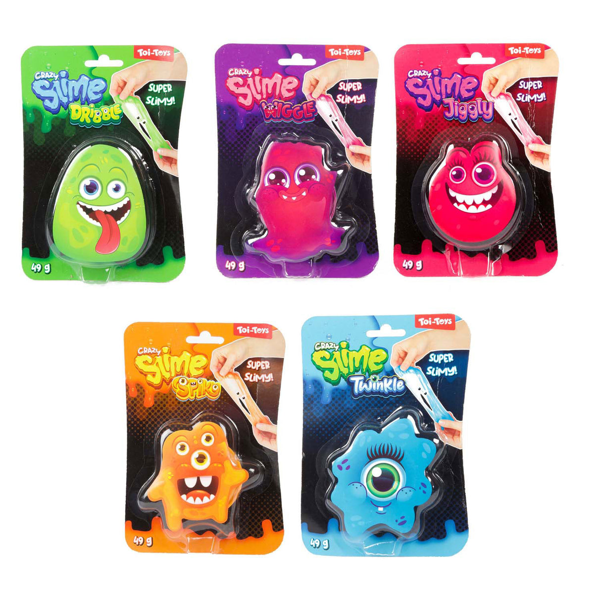 Toi-toys crazy slime slijm monster met ogen