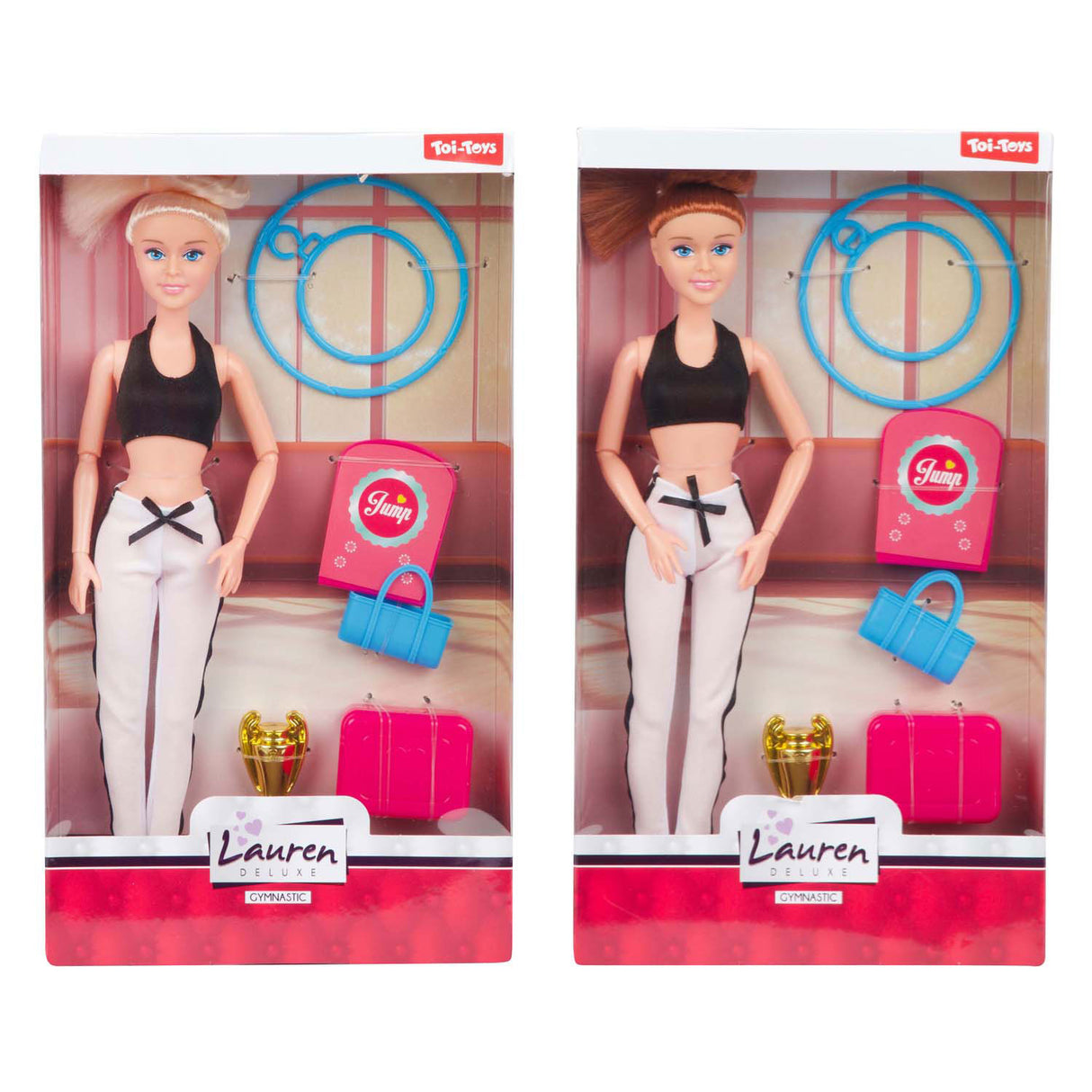 Lauren moda boneca ginástica com acessórios