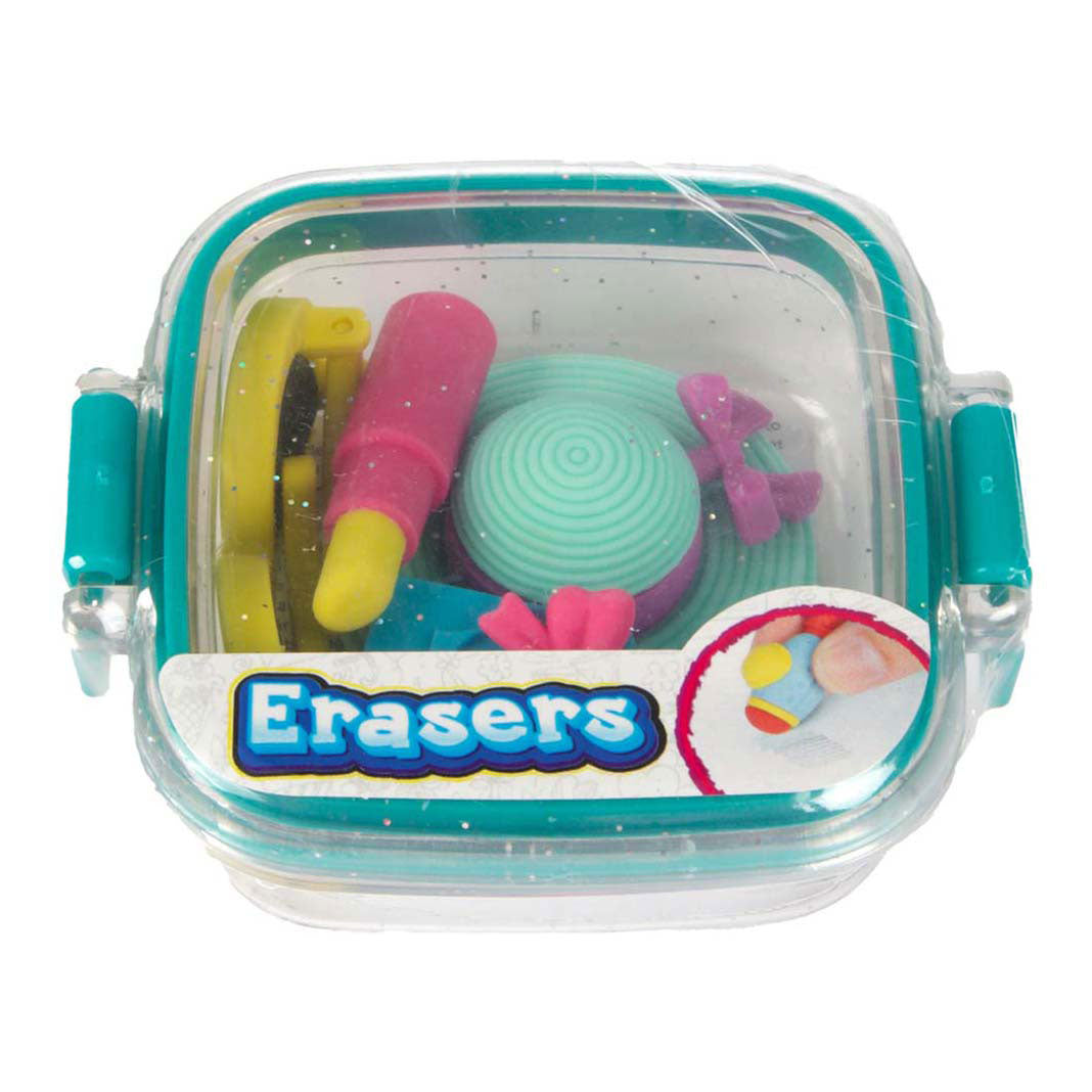 Toi-Toys Erasers Mini-Set a Glitterbox - Make-up, 5 Stéck.