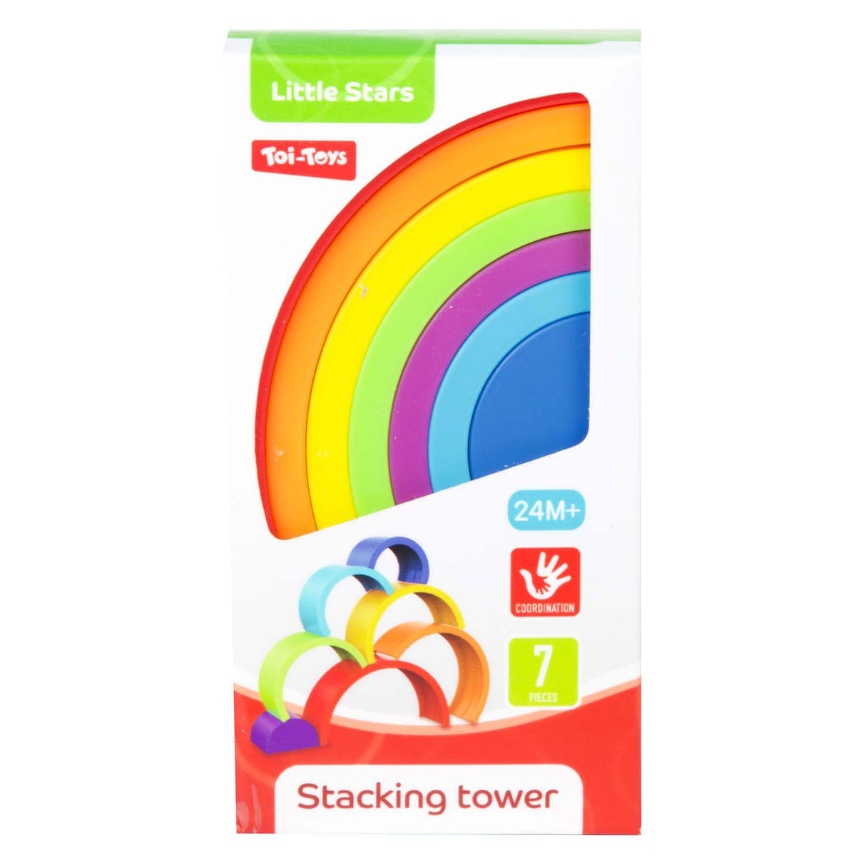 Toi-Toys små stjerner Rainbow Stacking Tower 7-Piece