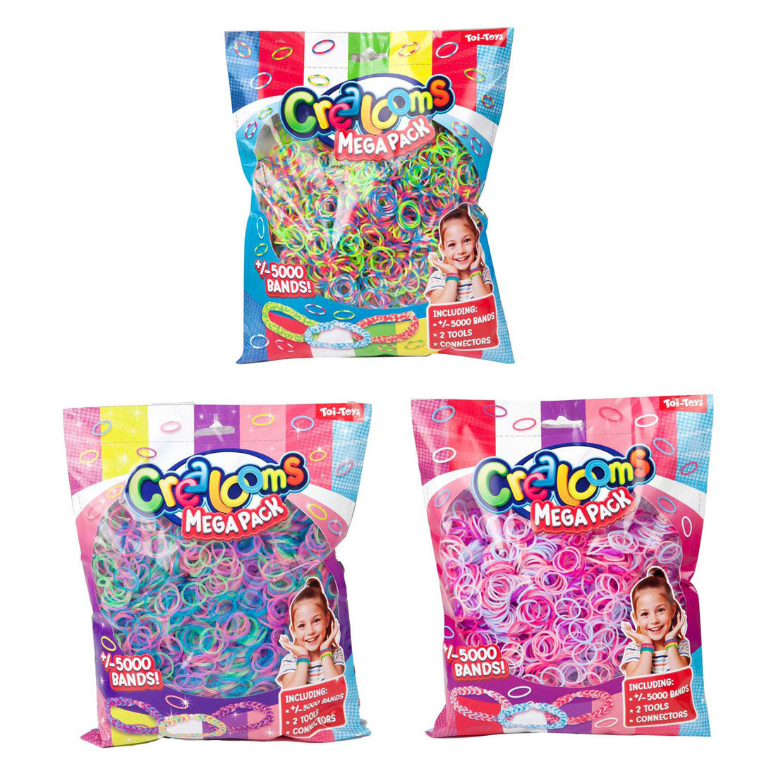 Toi-toys fun loomband set mega, 5000 pieces.