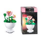 Sluban bouwstenen bloemen in pot