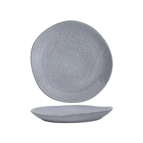Snídaňový talíř tkaný textil šedý ø21cm