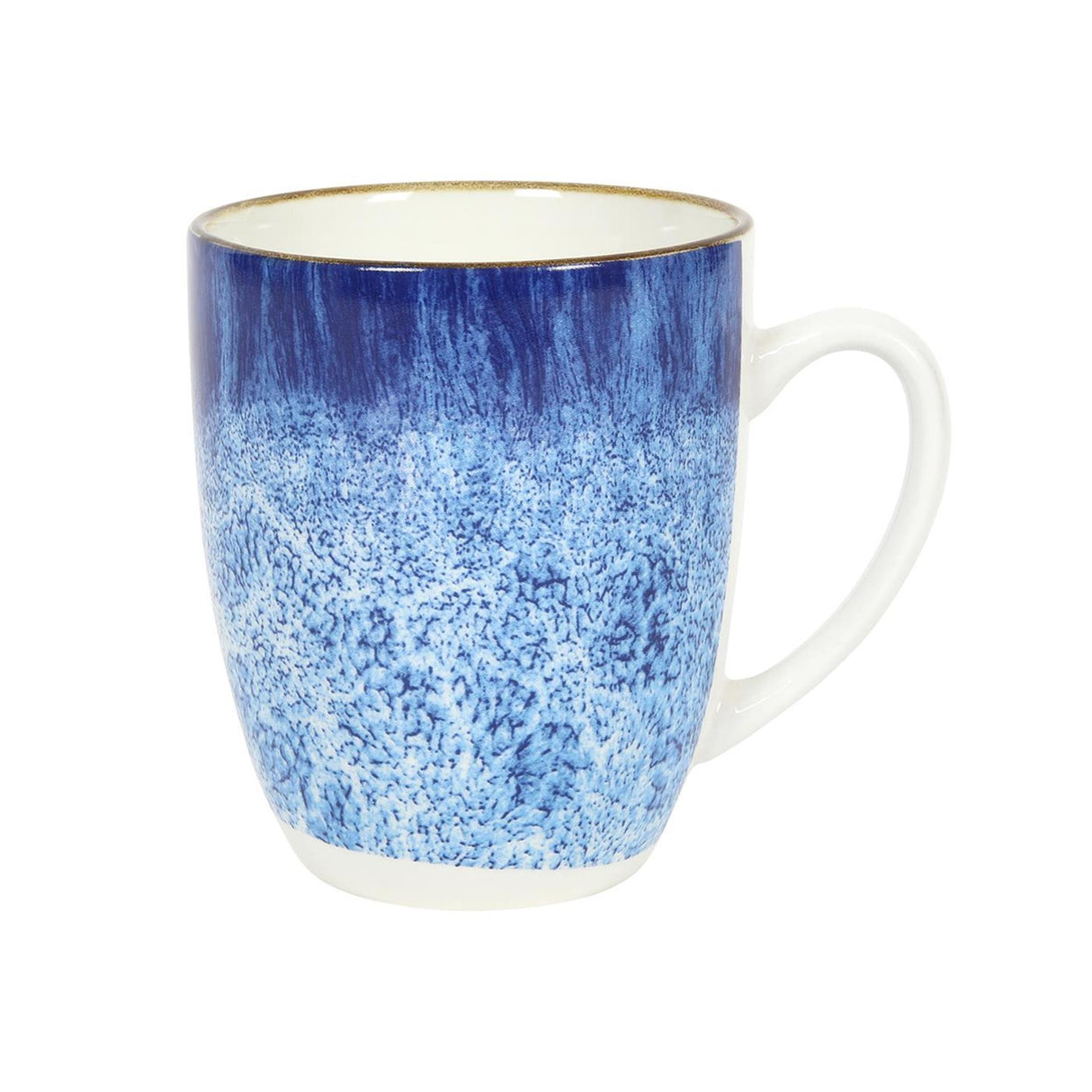 Coffee mug 350ml reactive glaze blue 6 pcs