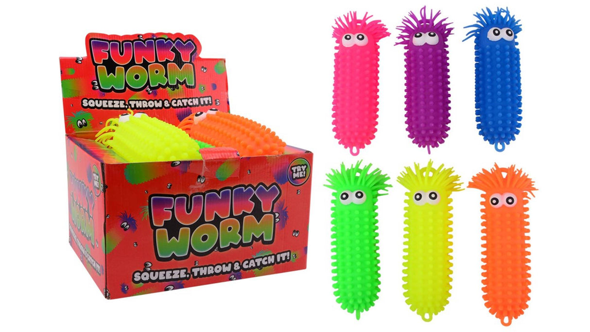 Johntoy fluffy worm with big eyes 28cm