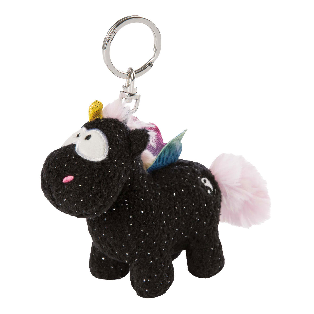 Nici Pluchen Key Ring Eenhoorn Rainbow Yin, 10 cm