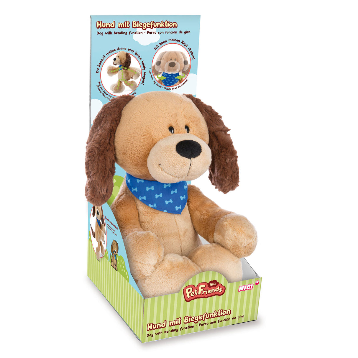 NICI Pluchen Cuddle Movable Dog Barky, 30 cm