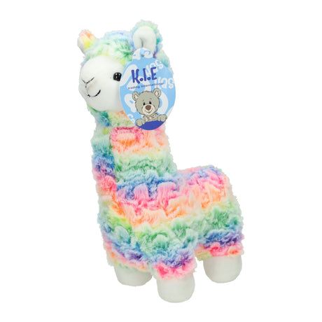 Jono Toys Plush Rainbow Alpaca Cuddly Toy - 28cm
