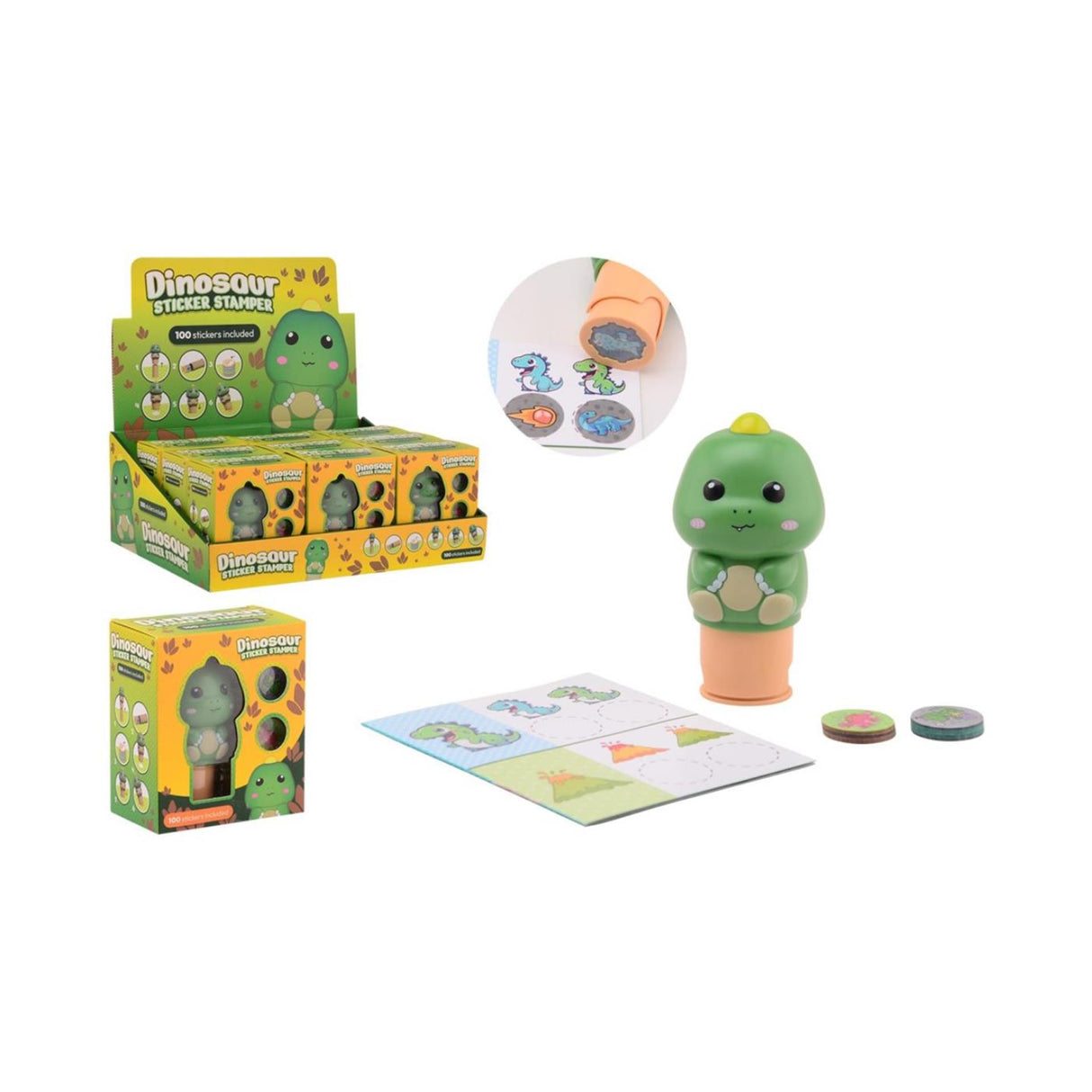 Johntoy dinosaur sticker stamper