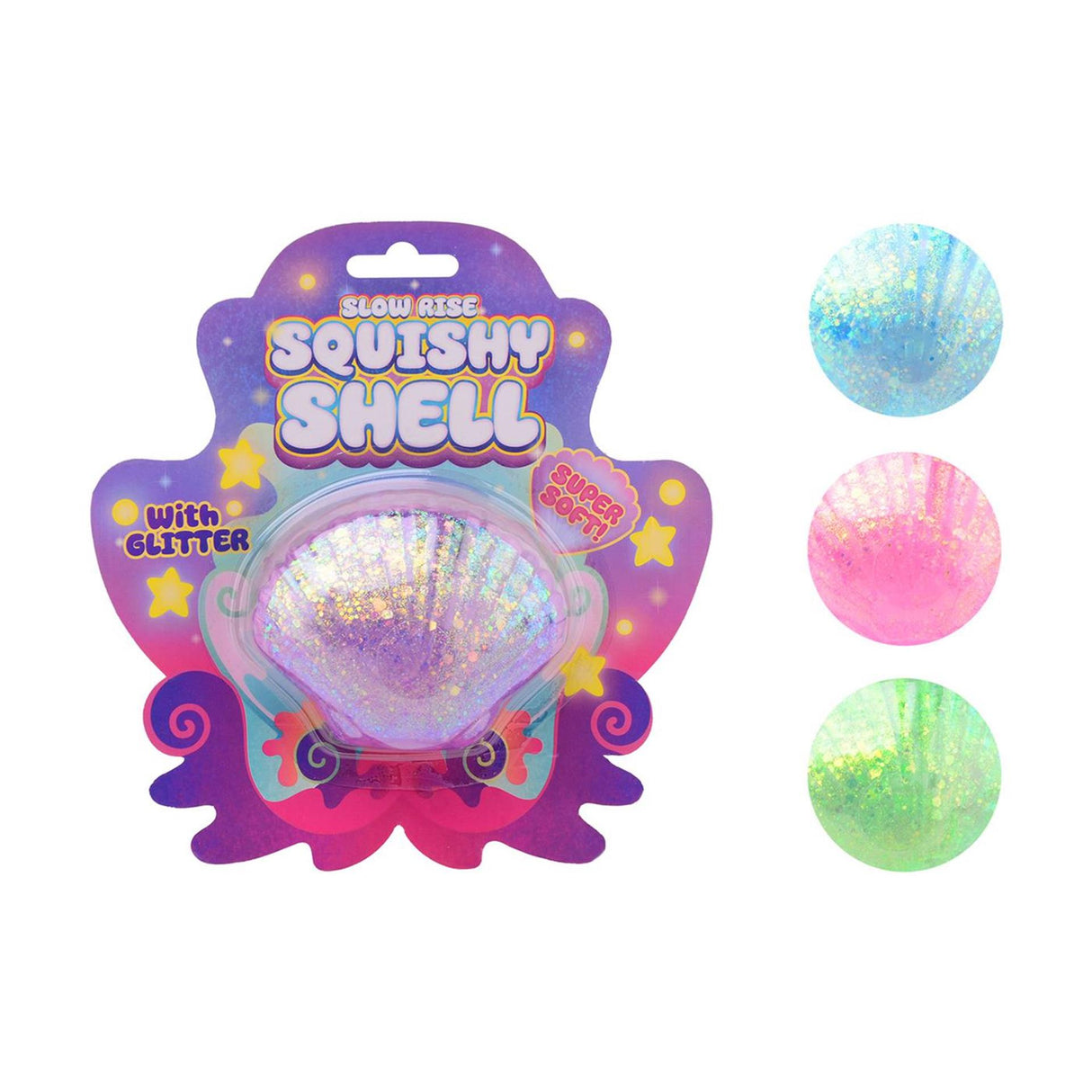 Johntoy glitter shell on card