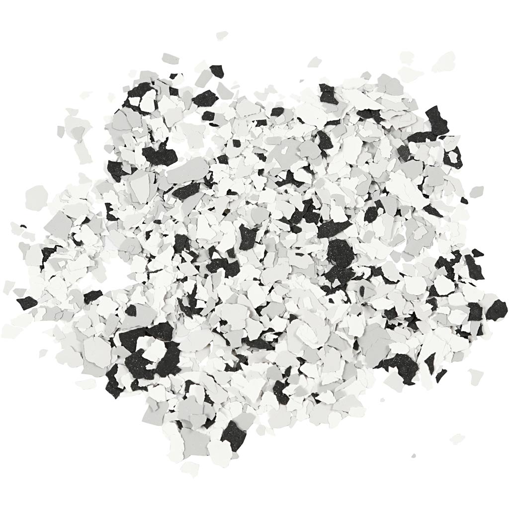 Terrazzo flakes, black, 90 gr 1 box