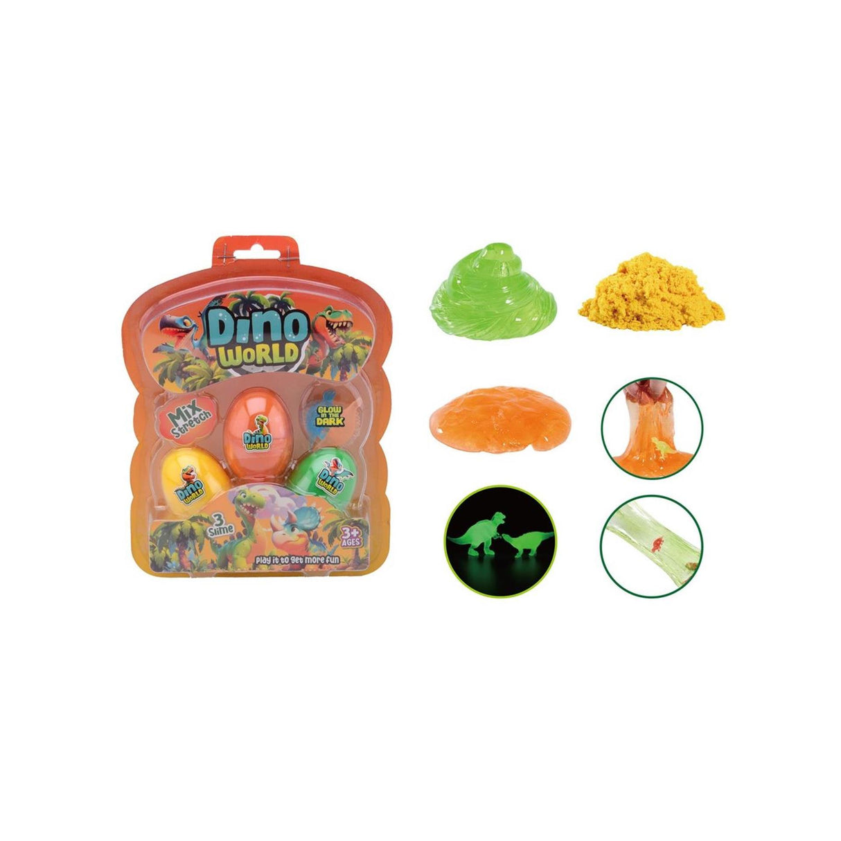 Johntoy 3 slime eggs with dino